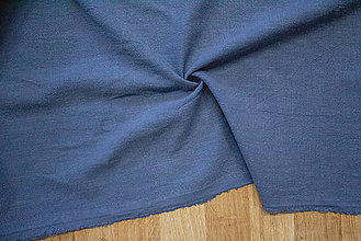 Textil - Ľan – Predpraný – Modrý KL – 6 - cena za 0,5 m - 15536060_