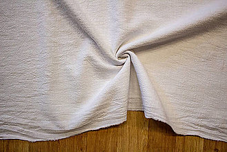 Textil - Ľan – Predpraný – Biela KL – 50 - cena za 0,5 m - 15536065_