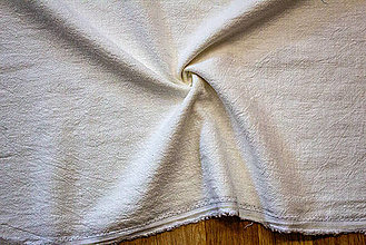 Textil - Ľan – Predpraný – Krémová KL – 51 - cena za 0,5 m - 15536066_