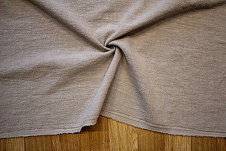 Textil - Ľan – Predpraný – Šedá KL-152 - cena za 0,5 m - 15536073_