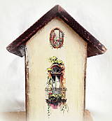 Dekorácie - Drevená dekorácia "Domček" - 15536755_