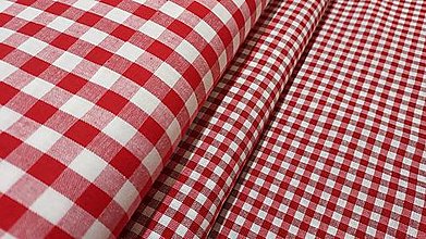 Textil - Dekoračná látka červená kocka - 15539587_