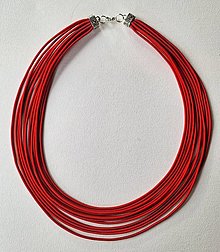Náhrdelníky - Červený náhrdelník  - kaskáda - 15539462_