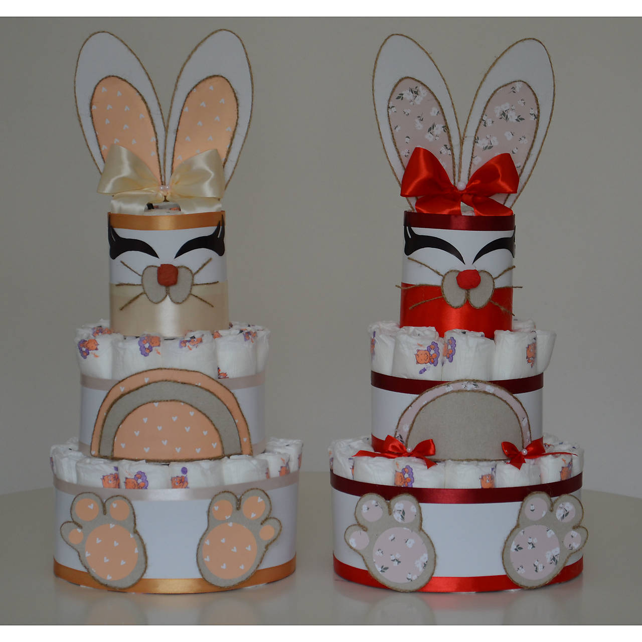 Plienkotorty ZAJACE - červený, béžový