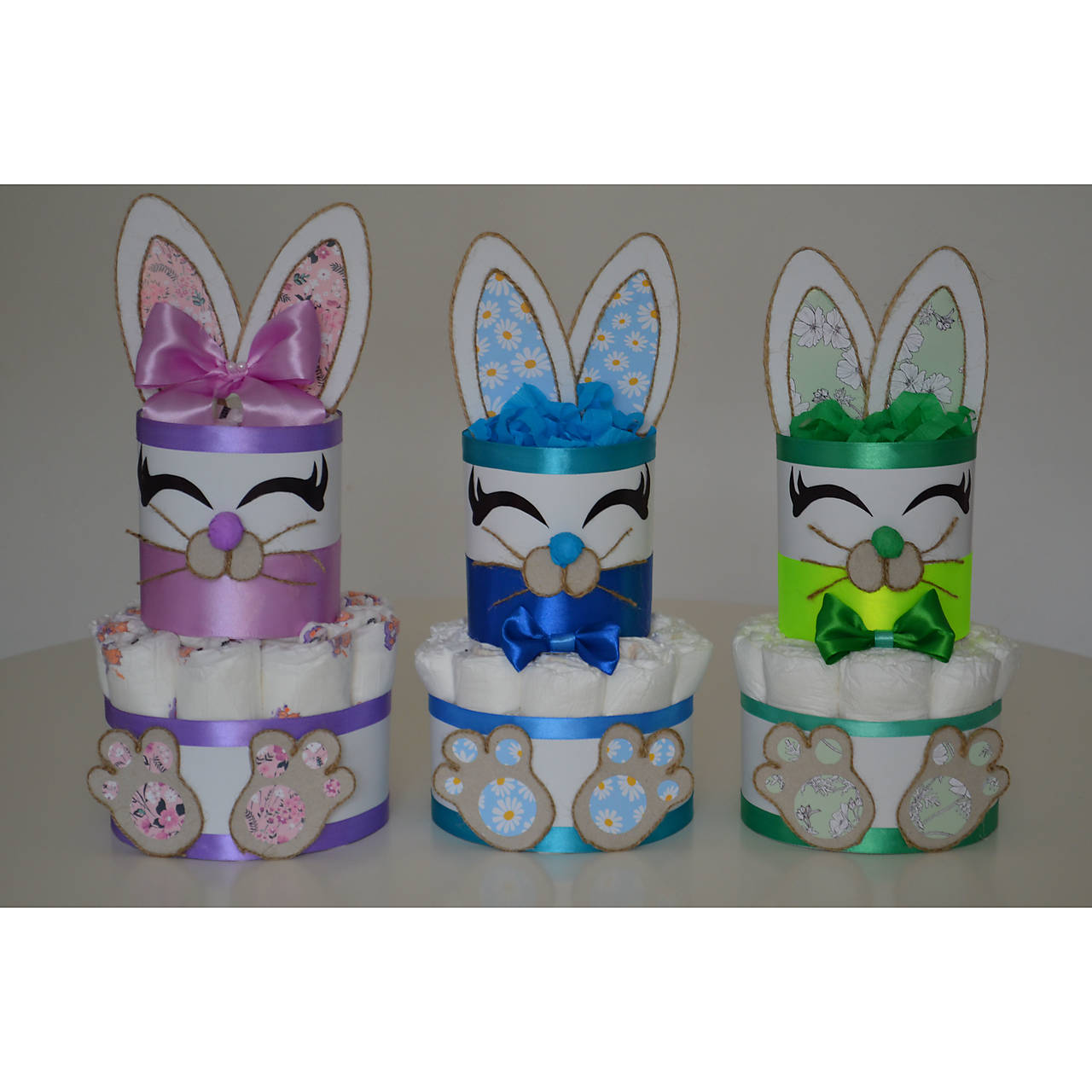 Plienkotorty malé ZAJACE - fialový, modrý, zelený (Veľkosť plienok č.5 (9 - 25kg)  - Zelená)