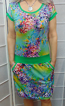 Šaty - Šaty louka na zelené XS - XXXL - 15540238_