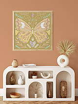 Grafika - mesačný motýľ - plagát do detskej izby - 15542866_