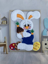 Dekorácie - Zajačik - závesná dekorácia - 15545660_