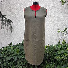 Šaty - Ľanové šaty voľného strihu (rôzne farby) - 15544172_