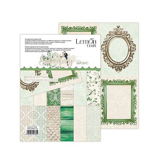 Papier - Scrapbook papier Lemoncraft Greenery Basic 6x8 - 15546092_