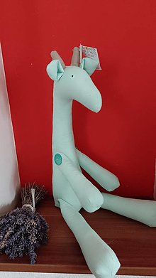 Hračky - Žirafka (Výška 48cm - Zelená) - 15547425_