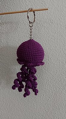 Kľúčenky - Klúčenka chobotnica (Fialová) - 15547458_