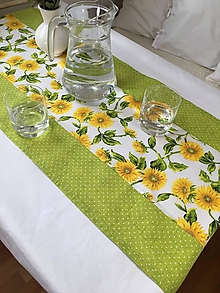 Úžitkový textil - Žlto-zelený kvetovaný bavlnený obrus  (70/40) - 15546001_