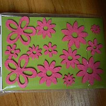 Materiál ručne robený - Textilné aplikácie - ružové kvety - filc - 15549073_