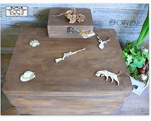Nábytok - Truhlica pre poľovníka - 15548067_