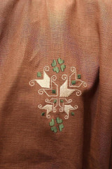 Pánske oblečenie - Pánska vyšívaná ľanová košeľa - 15546646_