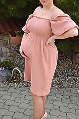 Tehotenské oblečenie - Tehotenské mama a dcéra mušelínky - 15550306_