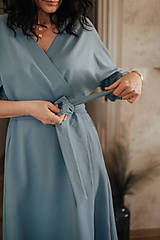 Šaty - UNI zavinovacie šaty (viac farieb) - 15552034_