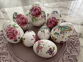 Dekorácie - Veľkonočné vajíčka Pivónie - 15550051_