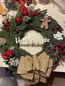 Dekorácie - Vianočný veniec - 15550080_