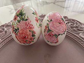 Dekorácie - Veľkonočné vajíčka Ruže - 15550100_