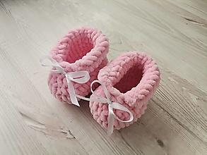 Detské topánky - Baby botičky - svetloružové - 15554701_