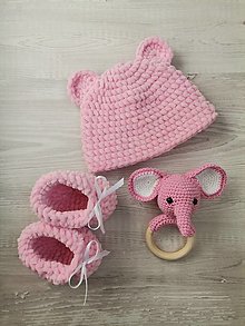 Detské súpravy - Set pre bábätko - ružový - 15554725_