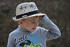 Detské čiapky - AKCIA ! ♥ Detský slamený klobúk  palmy (prírodná hnedá) - 15554696_