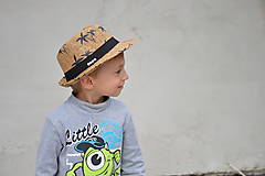 Detské čiapky - AKCIA ! ♥ Detský slamený klobúk  palmy (prírodná hnedá) - 15554698_
