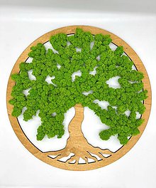 Obrazy - Machový obraz Strom života Simple (60cm, farba Dub) - 15552716_