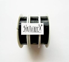 Suroviny - Farebný drôt, Ø 0,3 mm   (30 m, čierna) - 15555270_