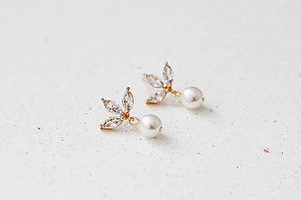 Náušnice - Svadobné perlové náušnice - 15555856_