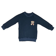 Detské oblečenie - Detská mikina - teddy navy bez kapucne - 15555725_