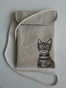 Kabelky - Crossbody taška s mačičkou - 15556239_