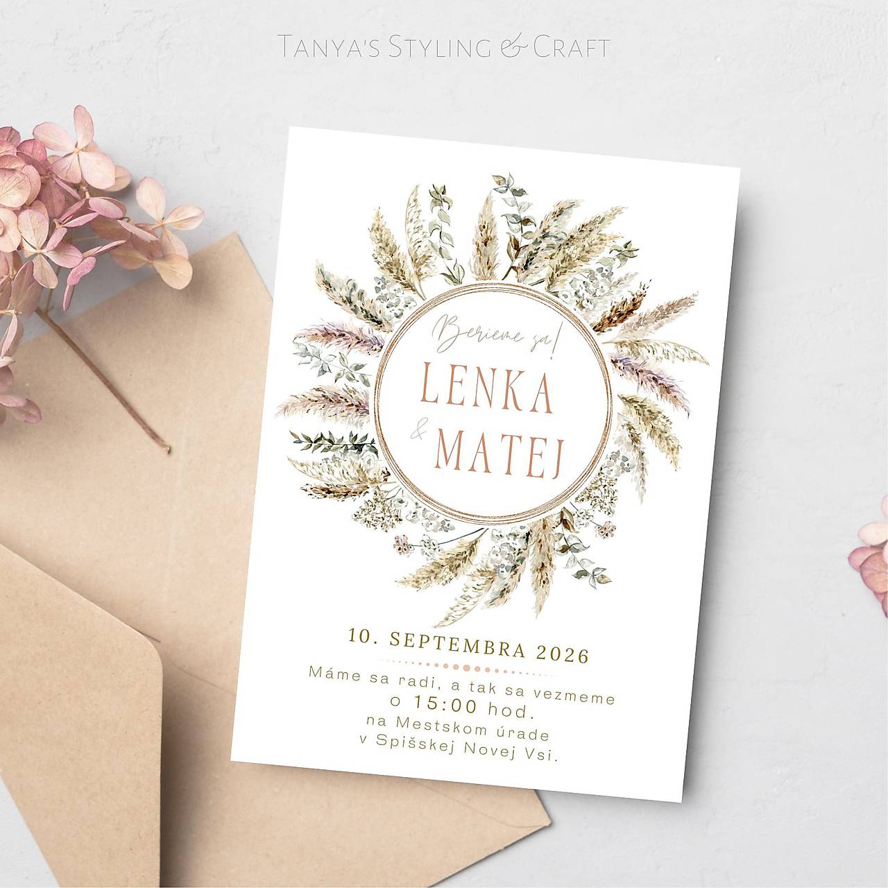 EKO svadobné oznámenie