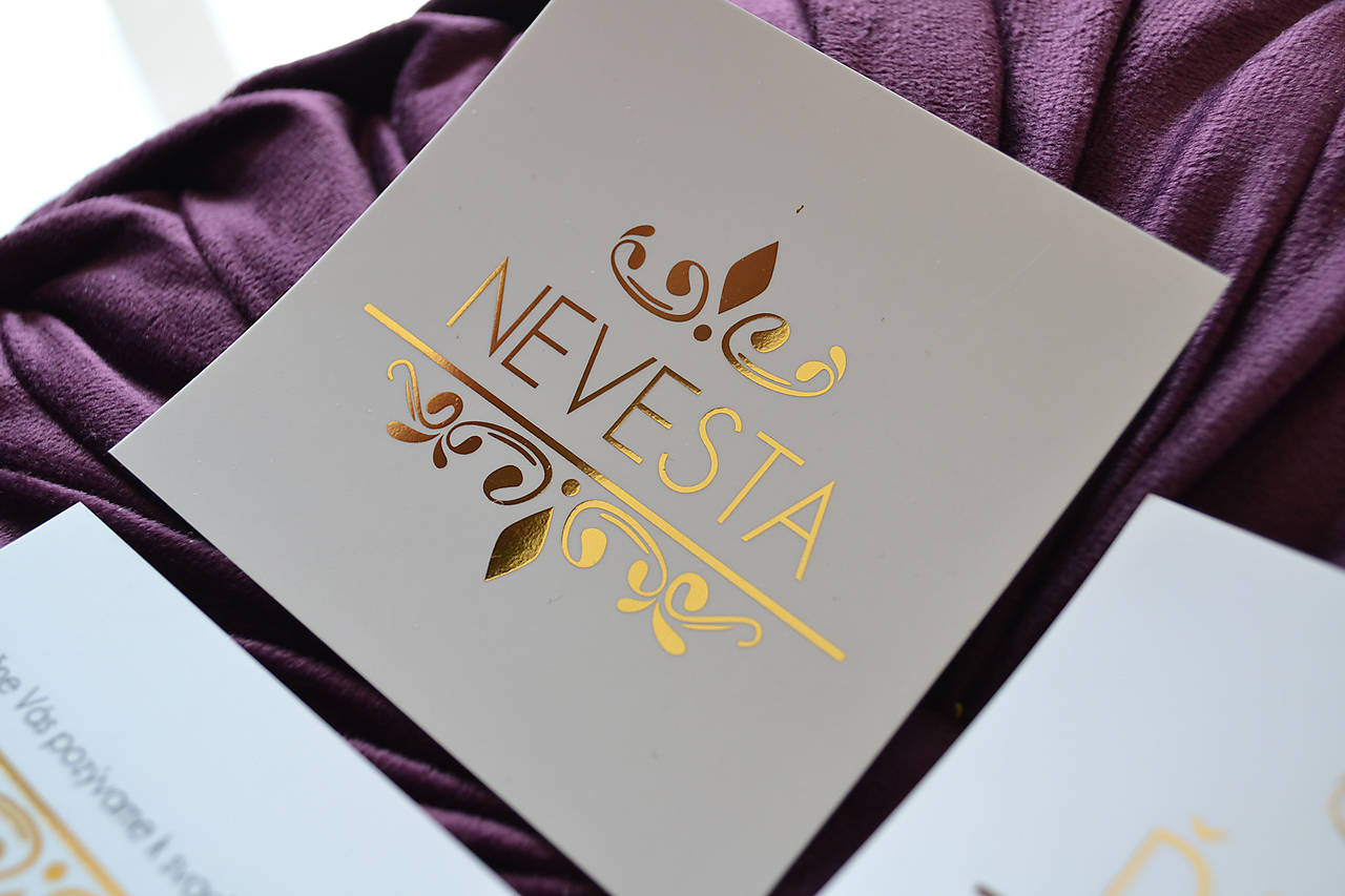 Svadobné oznámenie transparentné zlátené (menovka)