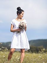 Šaty - Bílé šaty lněné - 15556445_