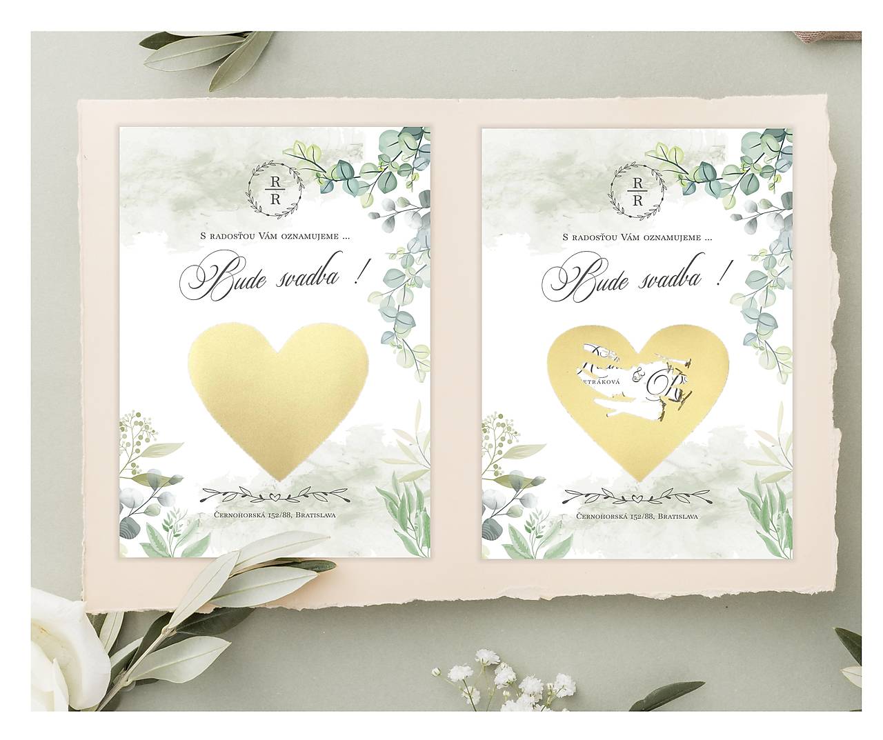 Stieracie svadobné oznámenia H32114