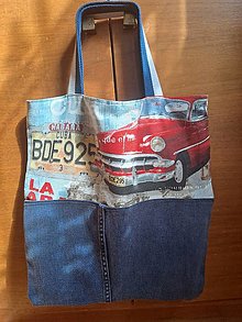 Nákupné tašky - Ľahučká rifľová taška - 15558592_