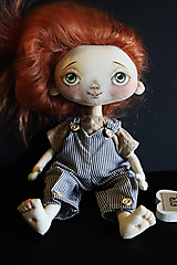Hračky - Doplnky pre bábiku. Pásikované nohavice na traky - 15559519_