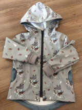Detské oblečenie - softshellová bunda vlčko 92 - 15557904_