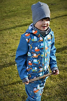 Detské oblečenie - Softshellová súprava s čiapkou a nákrčníkom - 15559012_