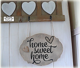 Tabuľky - Uvítacia tabuľka "Home Sweet Home" - 15559001_