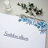 Papiernictvo - Vetvičky modré a bordo - kniha hostí alebo album - 15557971_