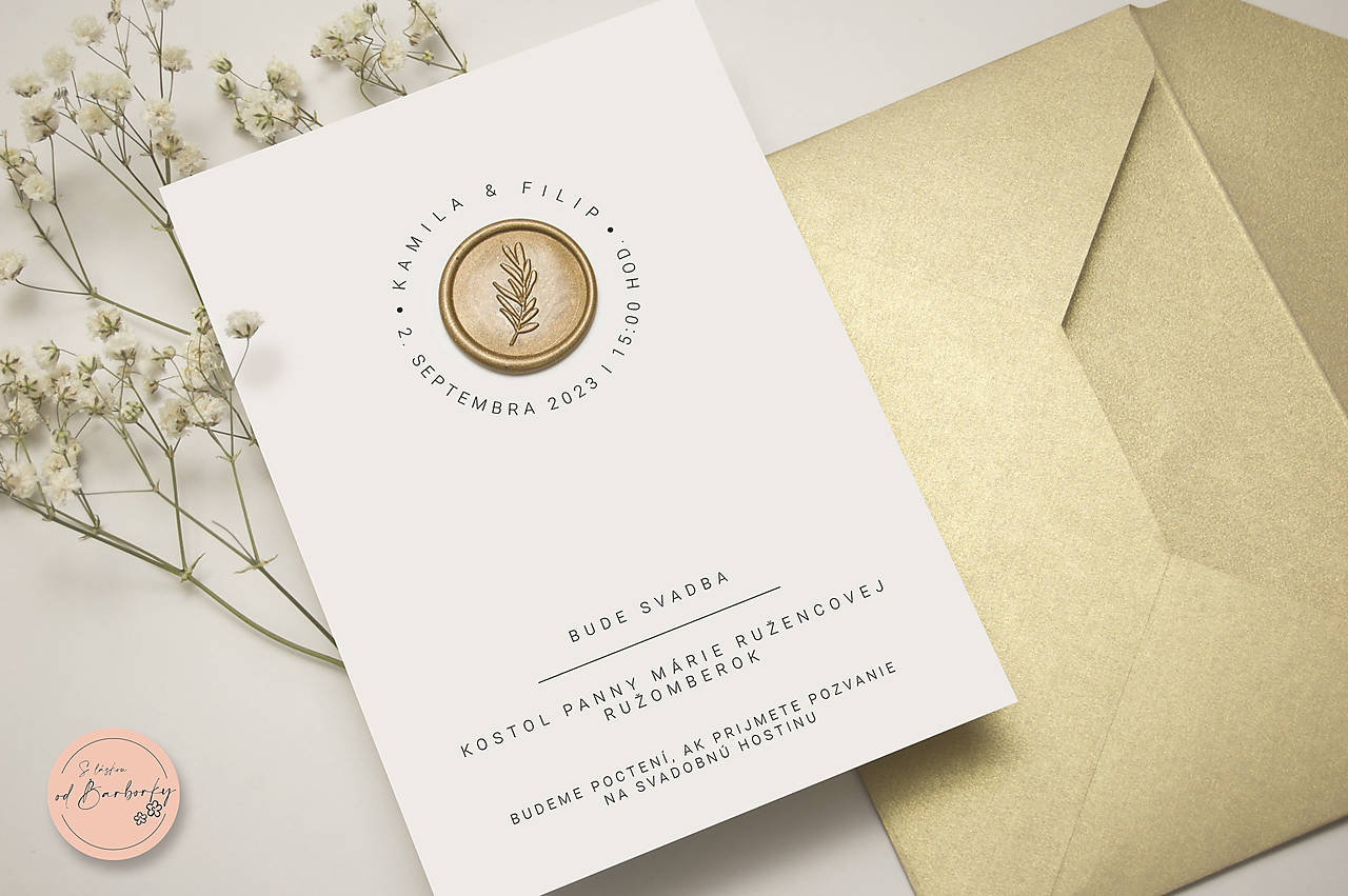 Svadobné oznámenie B#84 (Pozvánka k svadobnému stolu na hladkom papieri)