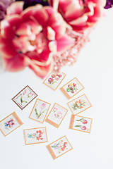Papier - Botanické poštovné známky - nálepky tulipány - 15557888_