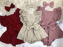 Detské oblečenie - Ľanové šaty pre dievčatká - 15559030_