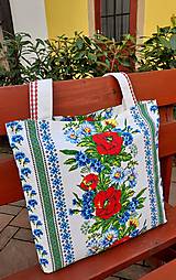 Veľké tašky - Nákupná taška ,,maky a lúčne kvety" - 15559598_