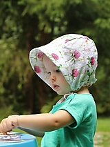 Detské čiapky - Letný detský ľanový čepiec ďatelina - 15560277_
