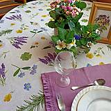 Úžitkový textil - Obrus ľanový  " Lúka Provence " - 15561464_